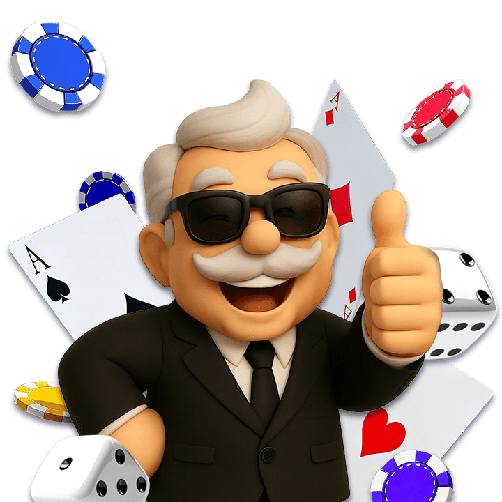 老虎機卡通人物與金幣